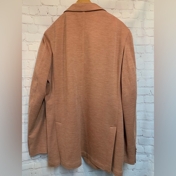 Loro Piana x Saks Fifth Avenue Chiffon Orange Wool Sport Coat Italy 46 L - Picture 14 of 15